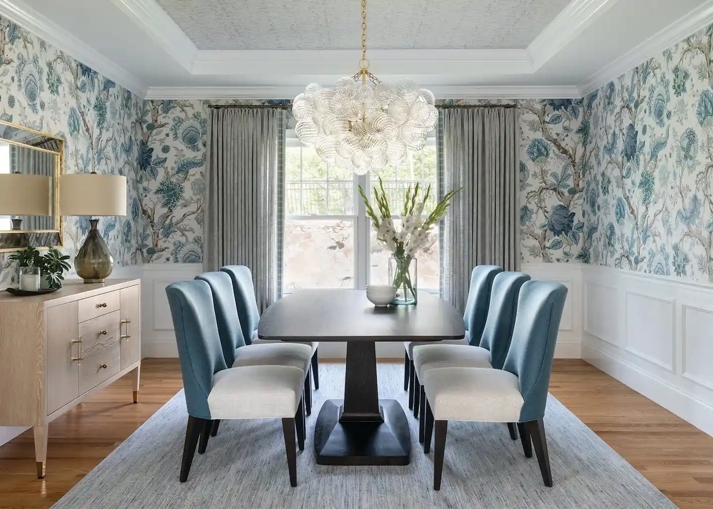 Elegant home wallpaper installation in Camelback East, Phoenix